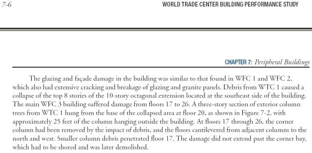 page 7-7 of the FEMAs WTC Building Performance Report