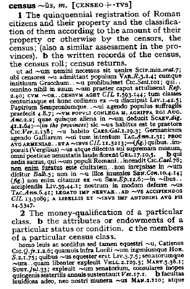 page 298, OXFORD LATIN DICTIONARY, OXFORD AT THE CLARENDON PRESS 1968, Oxford University Press, Ely House, London W. I, � OXFORD UNIVERSITY PRESS 1968