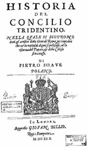 Paolo SARPI, Historia del Concilio Tridentino, London 1619