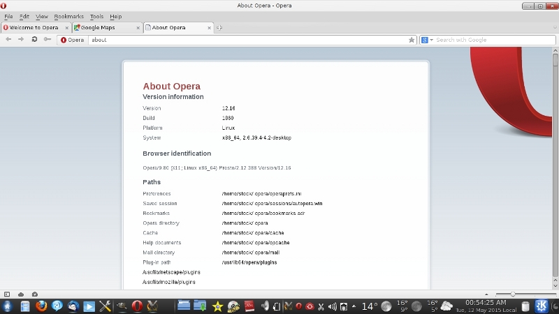 opera-12.16 Version info on Mandriva 2011 x86_64